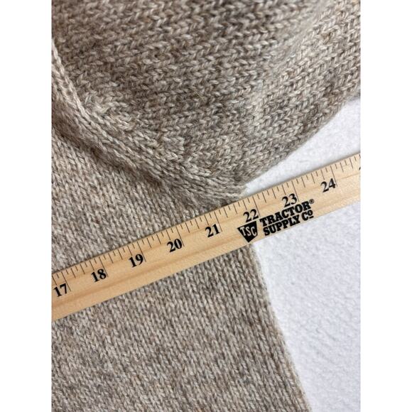 Vtg 70s Streetwear Mens Woolrich Wool Knit Sweater Oatmeal Brown USA - Picture 2 of 7